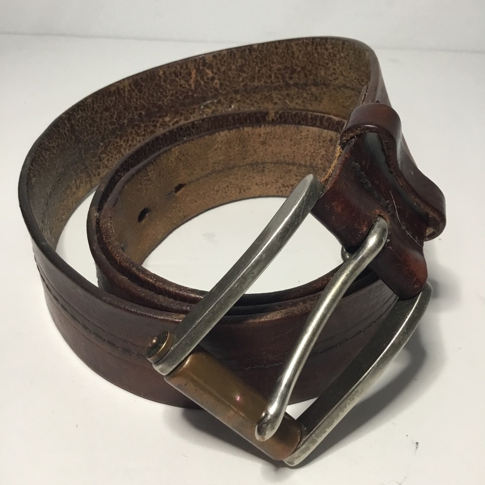 Fossil Men’s Brown Distressed Leather Belt Size 40